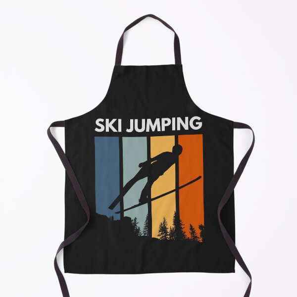 Item preview, Retro Ski Jumping Silhouette Skiing designed and sold by Anniko Art Studio.