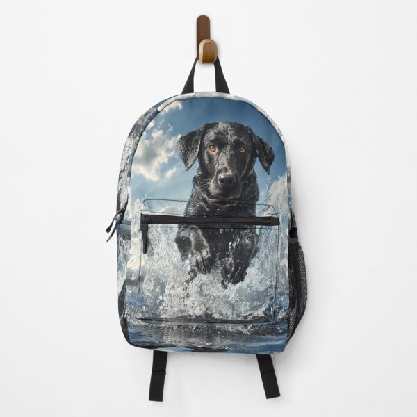 Item preview, A Labrador Retriever jumping into a crystal-clear lake, Dogs in Motion designed and sold by CDC40.