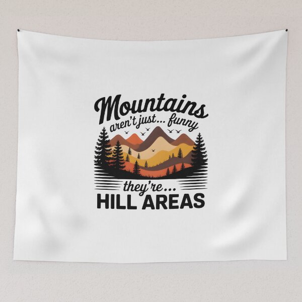 Item preview, Funny Hill Areas Mountain Design designed and sold by SoftyDesigns.
