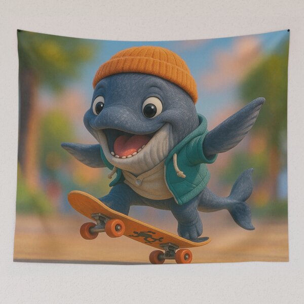 Item preview, Skater Humpback Whale designed and sold by Sillytoe.