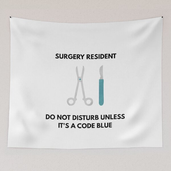Item preview, Surgery Resident Life - Code Blue Warning Pixel Art Doctor Humor designed and sold by JonyDG.