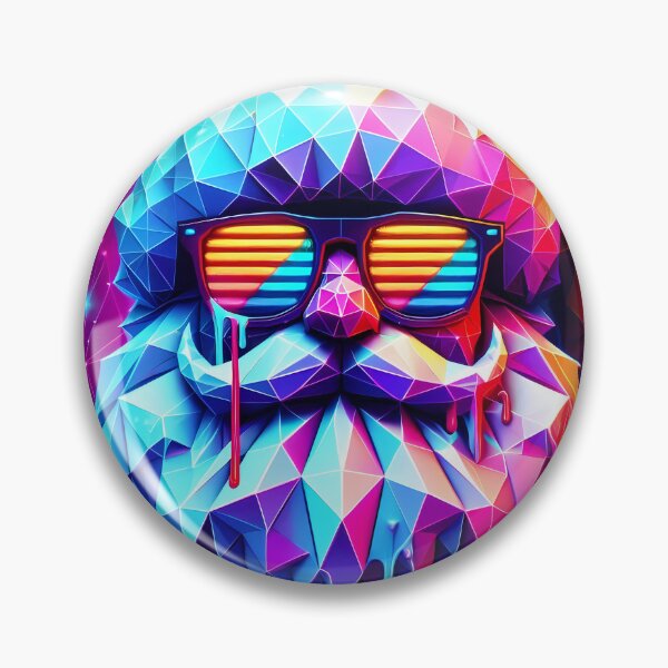 Item preview, Low Poly Santa - Christmas Drip designed and sold by NeonChillVibes.