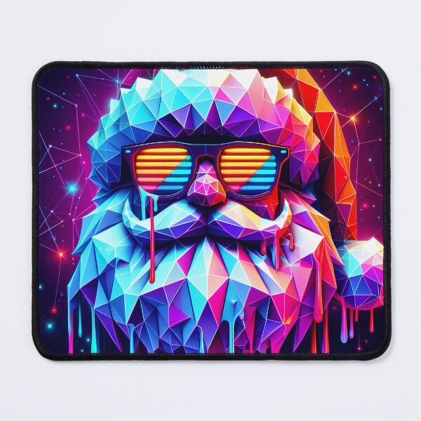 Item preview, Low Poly Santa - Christmas Drip designed and sold by NeonChillVibes.