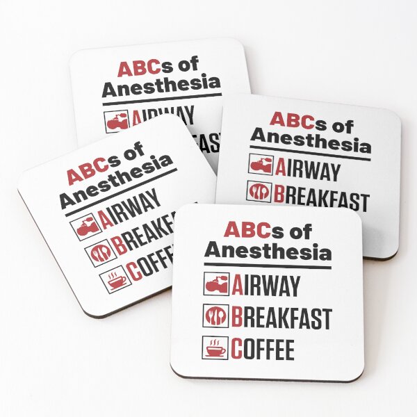 Item preview, ABCs of Anesthesia Airway Breakfast Coffee Funny Anesthesiologist designed and sold by jaygo.