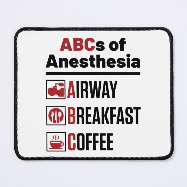 Item preview, ABCs of Anesthesia Airway Breakfast Coffee Funny Anesthesiologist designed and sold by jaygo.