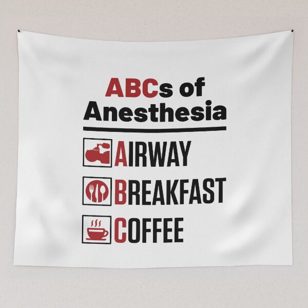 Item preview, ABCs of Anesthesia Airway Breakfast Coffee Funny Anesthesiologist designed and sold by jaygo.