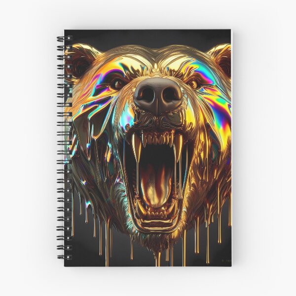 Item preview, Gold Chrome Grizzly designed and sold by NeonChillVibes.