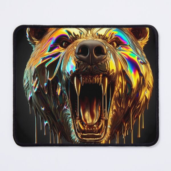 Item preview, Gold Chrome Grizzly designed and sold by NeonChillVibes.