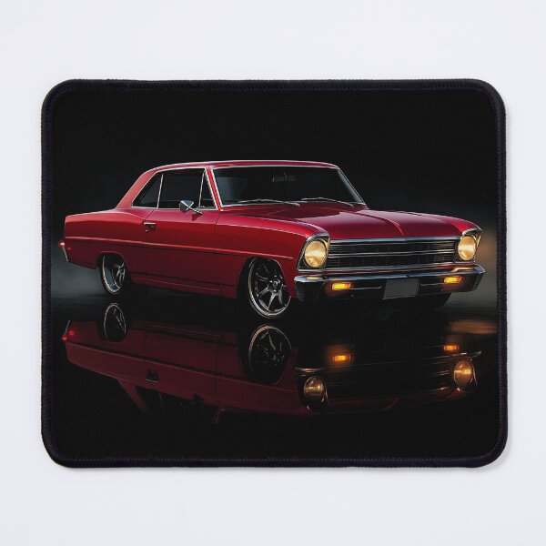 Item preview, 1967 Chevy Nova Restomod – Red Classic Muscle Car Art Print designed and sold by Stinky Lincy's Apparel Company.