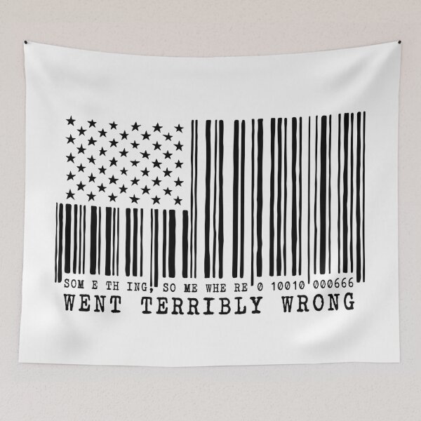 Item preview, American Barcode Flag - Something, Somewhere Went Terribly Wrong designed and sold by sXe-art.