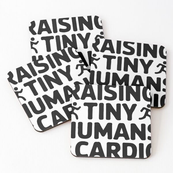 Item preview, Raising Tiny Humans is Cardio - Funny Workout Parenting Quote designed and sold by Moss and Moon Studio.