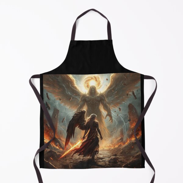 Item preview, Celestial Duel – Archangel vs Fallen Warrior | Epic Fantasy Art designed and sold by Ferdopalec.