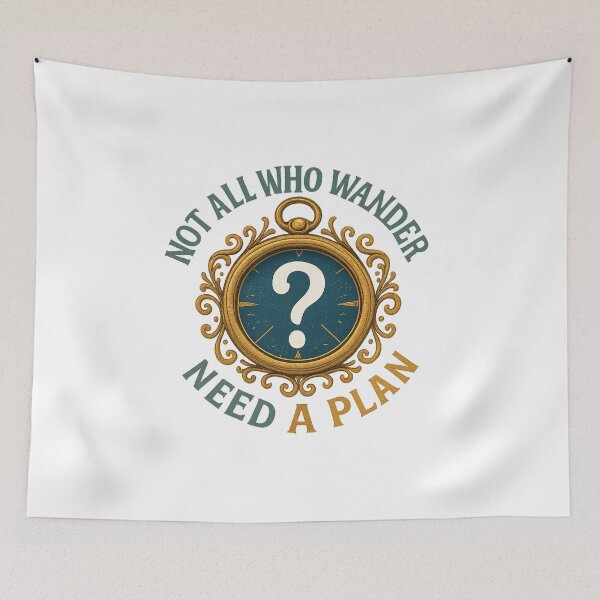 Item preview, Not All Who Wander Need a Plan Adventure Vintage Travel designed and sold by Retro-Anime9.