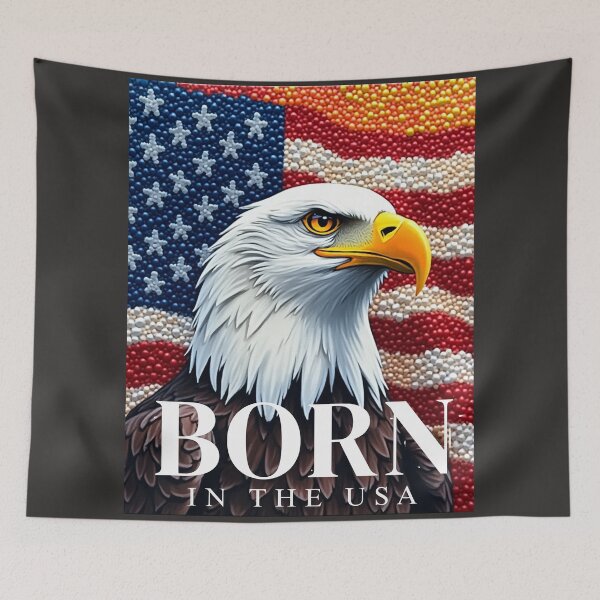 Item preview, "BORN IN THE USA"  designed and sold by MilikDesignsPro.
