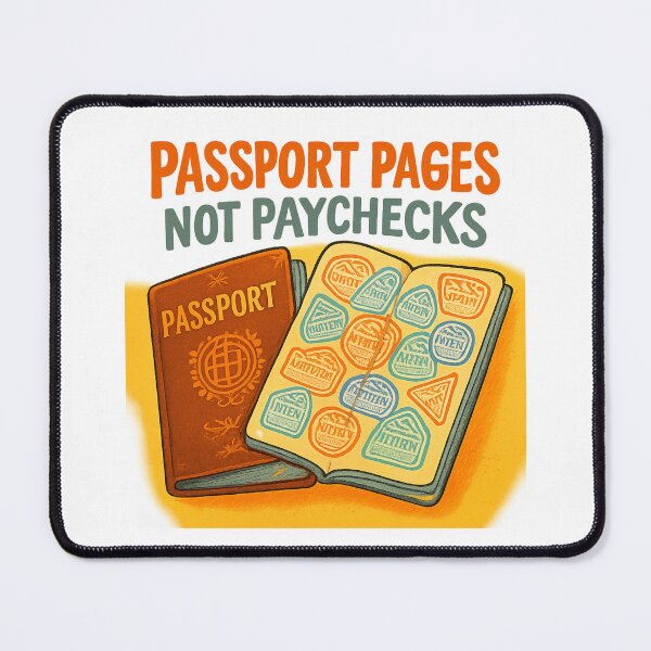 Item preview, Passport Pages Not Paychecks designed and sold by Retro-Anime9.