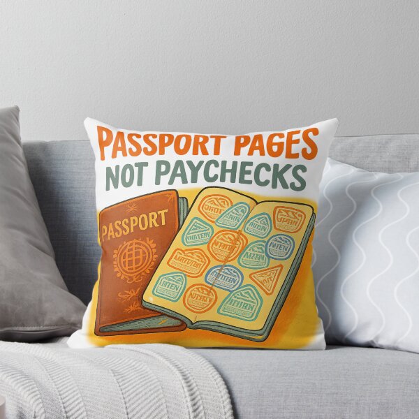 Item preview, Passport Pages Not Paychecks designed and sold by Retro-Anime9.