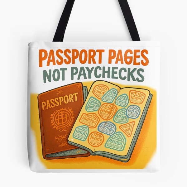 Item preview, Passport Pages Not Paychecks designed and sold by Retro-Anime9.