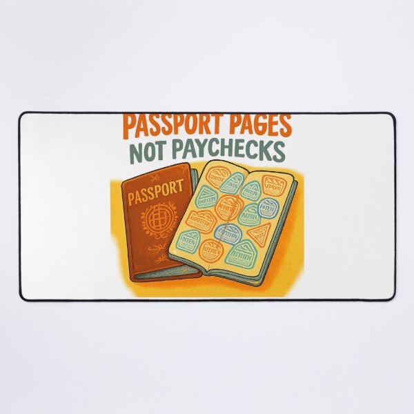 Item preview, Passport Pages Not Paychecks designed and sold by Retro-Anime9.