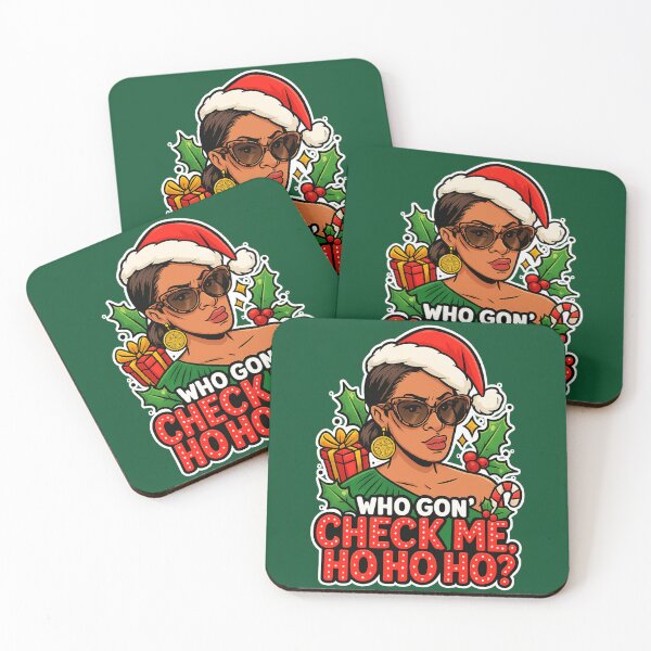 Item preview, “Who Gon’ Check Me, Ho Ho Ho?” – Shereé Inspired RHOA Christmas Pop Art designed and sold by GirlyPopped.