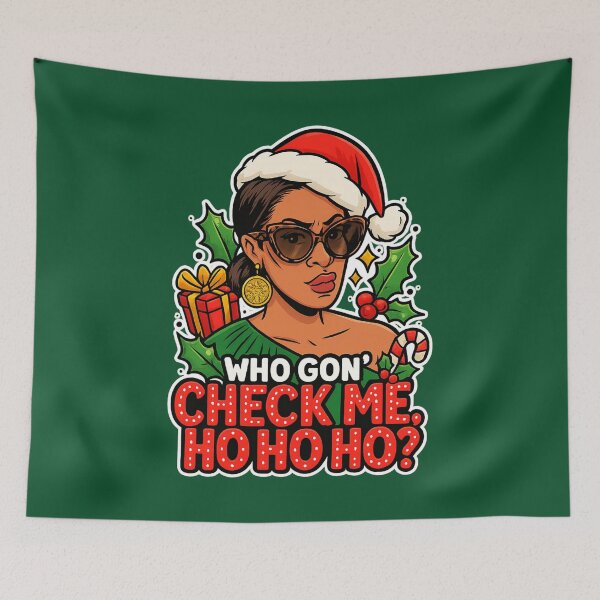 Item preview, “Who Gon’ Check Me, Ho Ho Ho?” – Shereé Inspired RHOA Christmas Pop Art designed and sold by GirlyPopped.