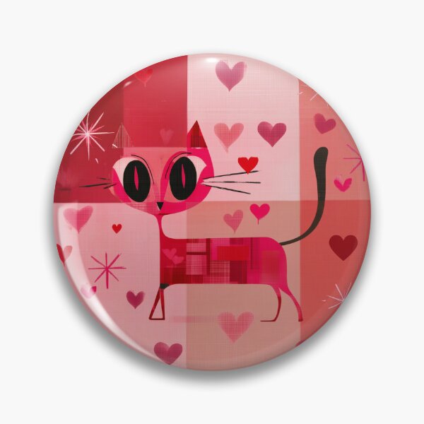 Item preview, Sweet Pink Heart Astro Cat designed and sold by WitsandWonders.