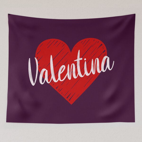 Item preview, Valentina Name Red Heart  designed and sold by Jeallan Designs.