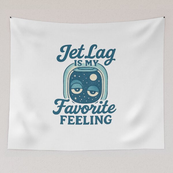 Item preview, Jetlag Is My Favorite Feeling Adventure Vintage Travel designed and sold by Retro-Anime9.