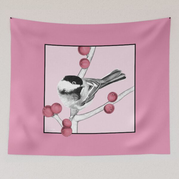 Item preview, Winter Chickadee Artwork designed and sold by FatFoxStudio.