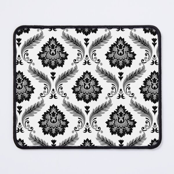 Item preview, Rococo Damask Pattern Grey Black White designed and sold by NataliePaskell.