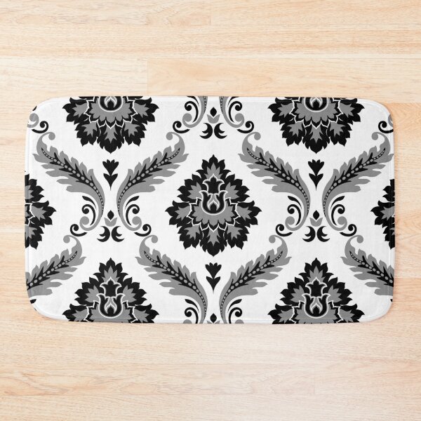 Item preview, Rococo Damask Pattern Grey Black White designed and sold by NataliePaskell.