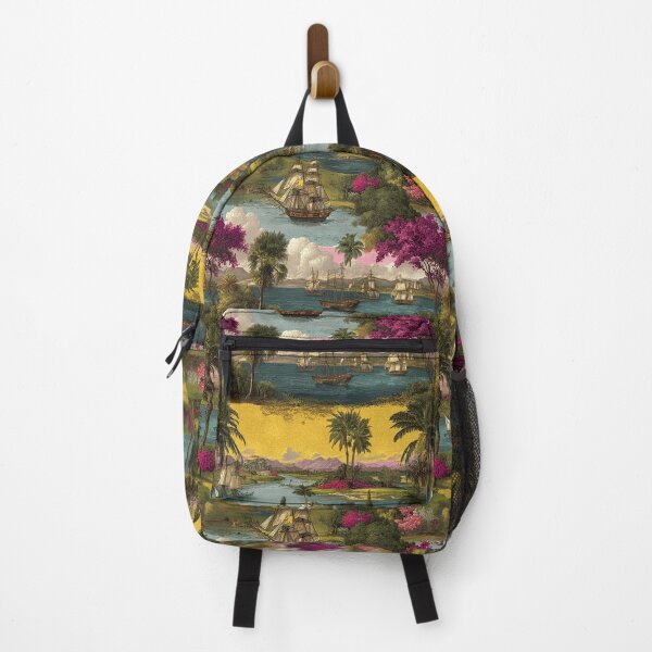 Item preview, Galleons sail through a vibrant tropical golf paradise. designed and sold by Piotrek0001.