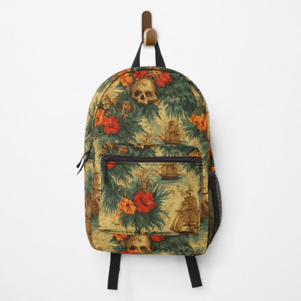 Item preview, Faded pirate tales of skulls and hibiscus flowers. designed and sold by Piotrek0001.