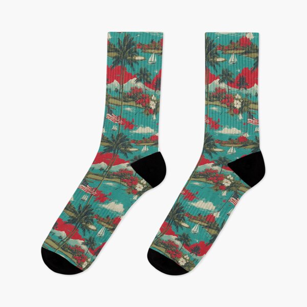 Item preview, An American flag on a strange tropical coast. designed and sold by Piotrek0001.