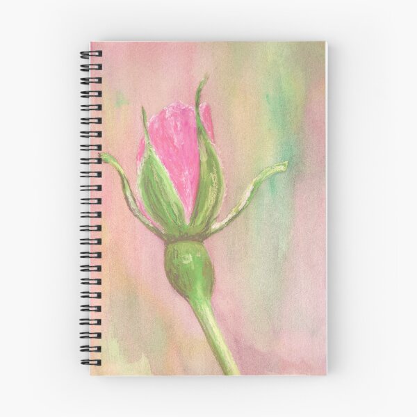 Item preview, Pink Rosebud Painting designed and sold by Angela Micheli Otwell.