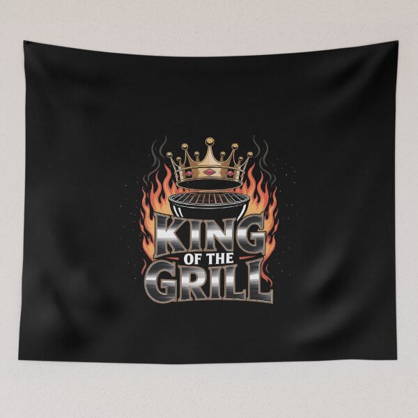 Item preview, King of the Grill – Grilling BBQ Master Flame designed and sold by Avenius Graphics.