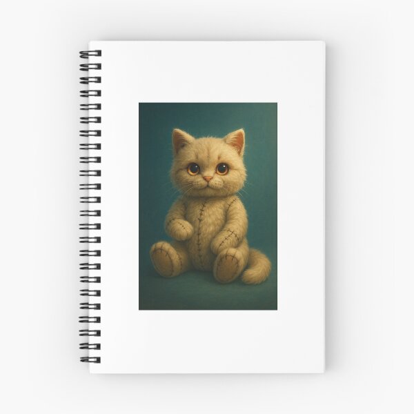 Item preview, Living Plush Cat – Uncanny Cute Surreal Fantasy Art designed and sold by LovelyCatGalaxy.