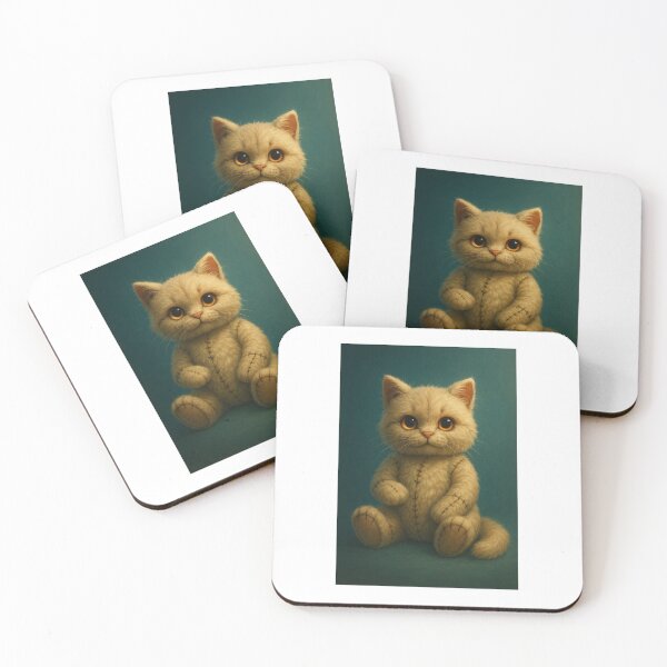 Item preview, Living Plush Cat – Uncanny Cute Surreal Fantasy Art designed and sold by LovelyCatGalaxy.