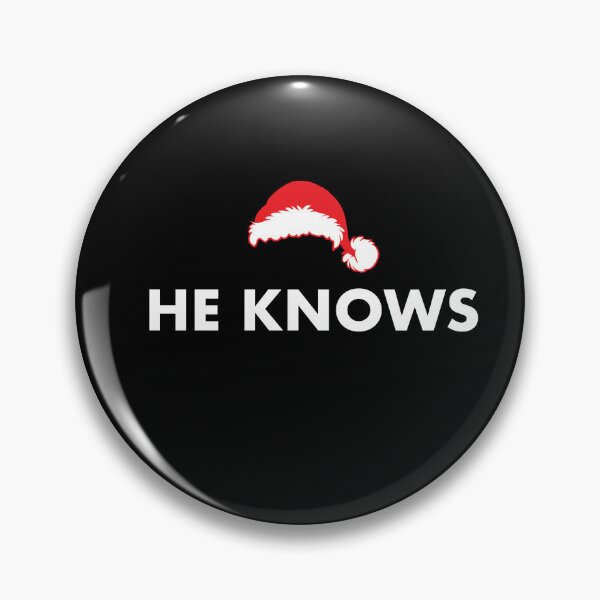 Item preview, Él sabe | Diseño de texto navideño divertido designed and sold by Eversole Design Co..