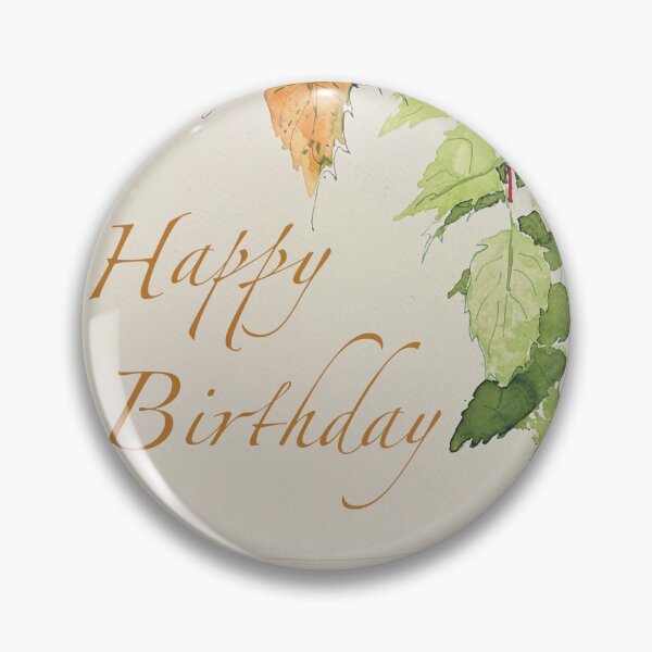 Item preview, Happy birthday greetings with delicate Autumn leaves designed and sold by Susy-j-dot-ca.