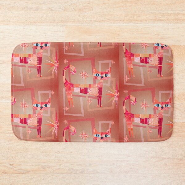 Item preview, Geometric Blocks and Hot Pink Sparkle Astro Cat designed and sold by WitsandWonders.