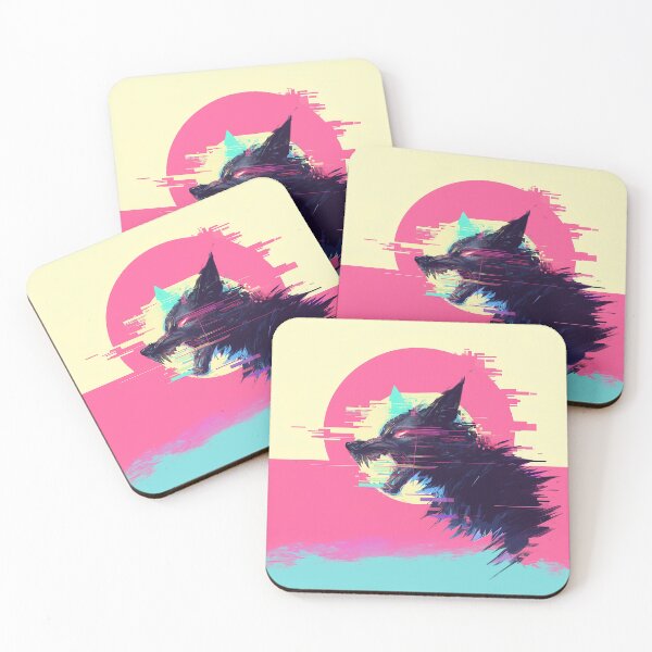 Item preview, Glitch Wolf Head Angry Snarl Pop Art designed and sold by Christian Weiss.
