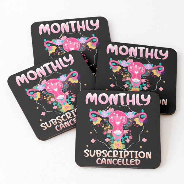 Item preview, Monthly Subscription Cancelled Uterus Floral Humor designed and sold by Nocturnal-Vines.