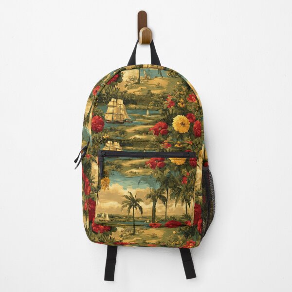 Item preview, A vintage tapestry of ships on a floral river. designed and sold by Piotrek0001.