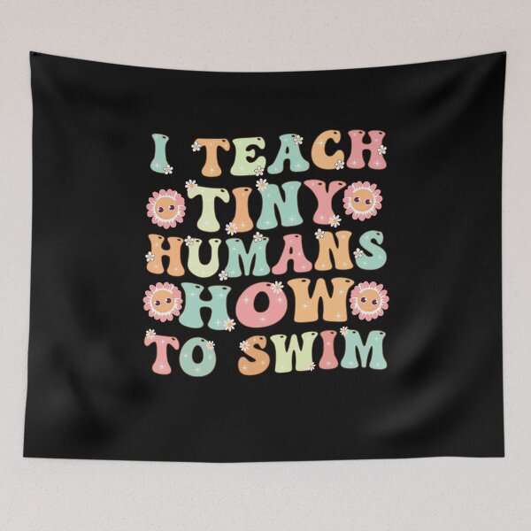 Item preview, I Teach Tiny Humans To Swim Retro designed and sold by Nocturnal-Vines.