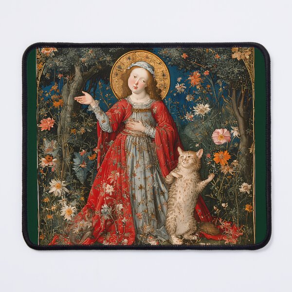 Item preview, Saint Gertrude of Nivelles with cats. designed and sold by Natalia-Vlad.