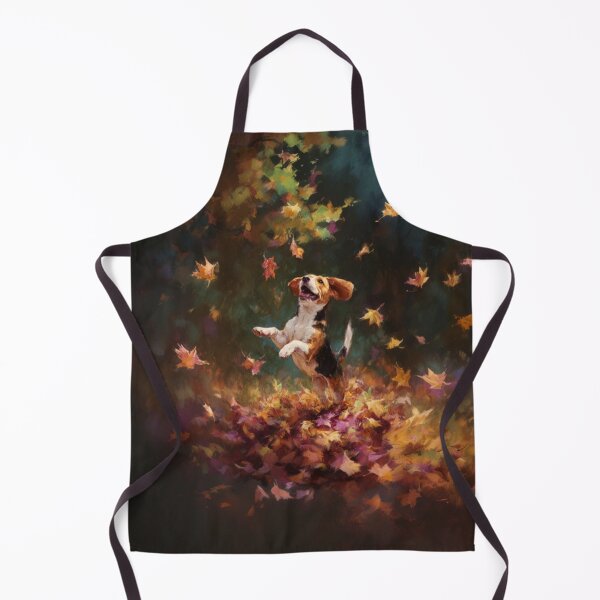 Item preview, A joyful Beagle leaping into a pile of autumn leaves, Dogs in Motion designed and sold by CDC40.