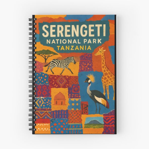 Item preview, Serengeti Culture Collage Travel Poster - Zebra Migration designed and sold by Cosmopolis.