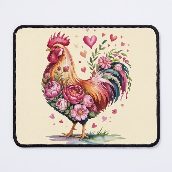 Item preview, floral rooster designed and sold by 123ks.