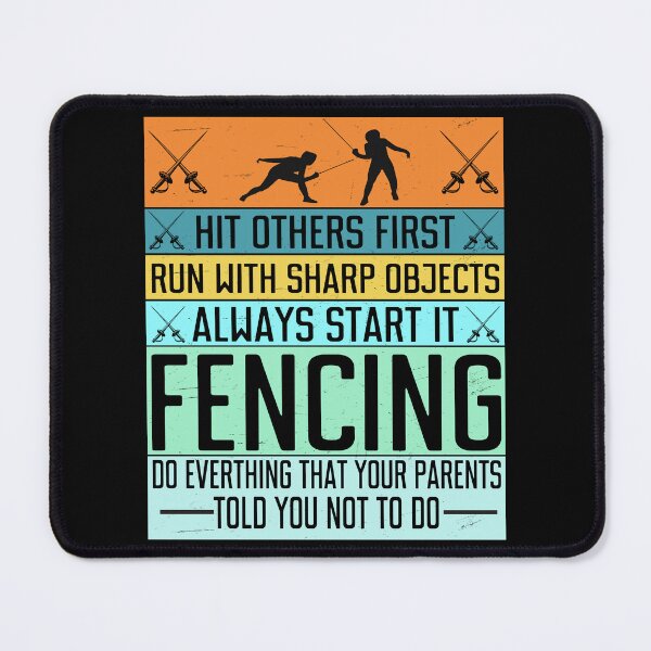 Item preview, Hit Others First Fencing Humor Retro designed and sold by Nocturnal-Vines.