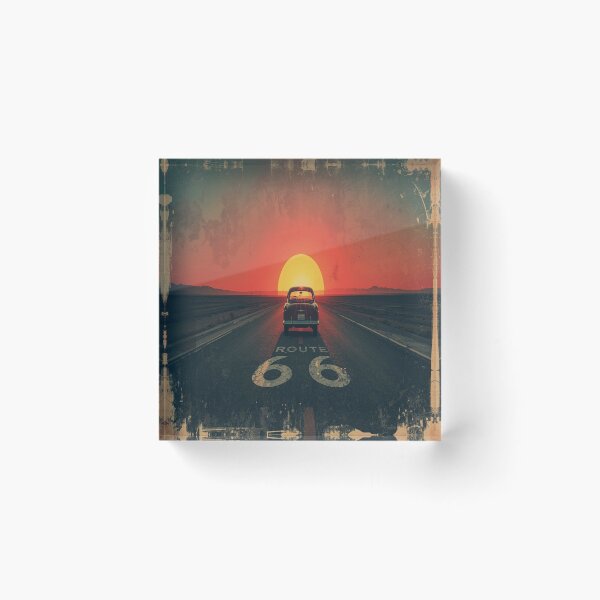 Item preview, Lifestyle Hub: Vintage USA Road Trip Retro Route 66 Illustration designed and sold by M&M Lifestyle Hub.